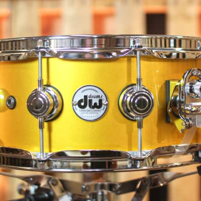 DW 5.5x14 Collector's Maple Vegas Gold Super Solid Snare Drum - SO#1288928 image 2