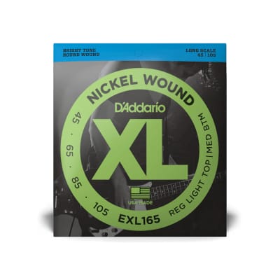 D'Addario EXL165 Bass Guitar Strings, Custom Light, 45-105, Long Scale image 2