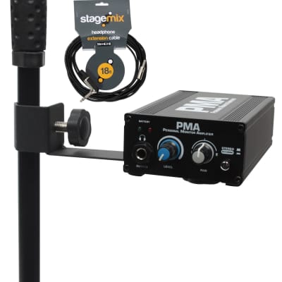 Elite Core PMA Personal Monitor Headphone/Earphone Amplifier Amp w/18' Ext Cable image 1
