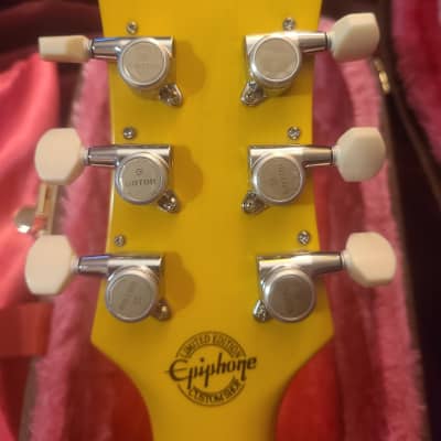 2011 EPIPHONE LES PAUL JUNIOR LIMITED EDITION TV YELLOW 57 REISSUE W/ CASE & UPGRADES image 6