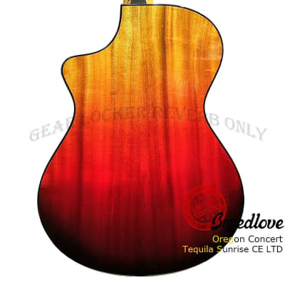 Breedlove Oregon Concert Tequila Sunrise CE LTD 2023 all solid Sitka Spruce & Myrtlewood guitar image 4