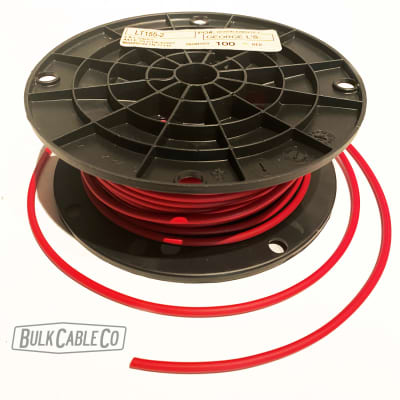 GEORGE L's Red .155 Cable - Sold in 20 FT Lengths - Bulk Guitar & Effects Pedal Board Cable - 20' image 4