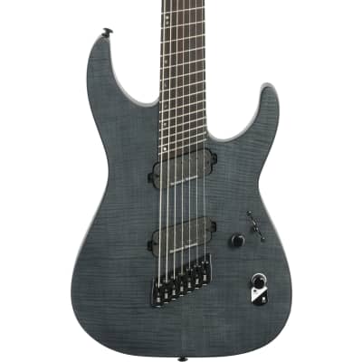 ESP LTD M-1007 Multi-Scale Electric Guitar, 7-String, See-Thru Black Satin image 1