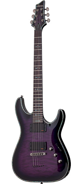 Schecter Hellraiser C-1 Electric Guitar Trans Purple Burst Finish