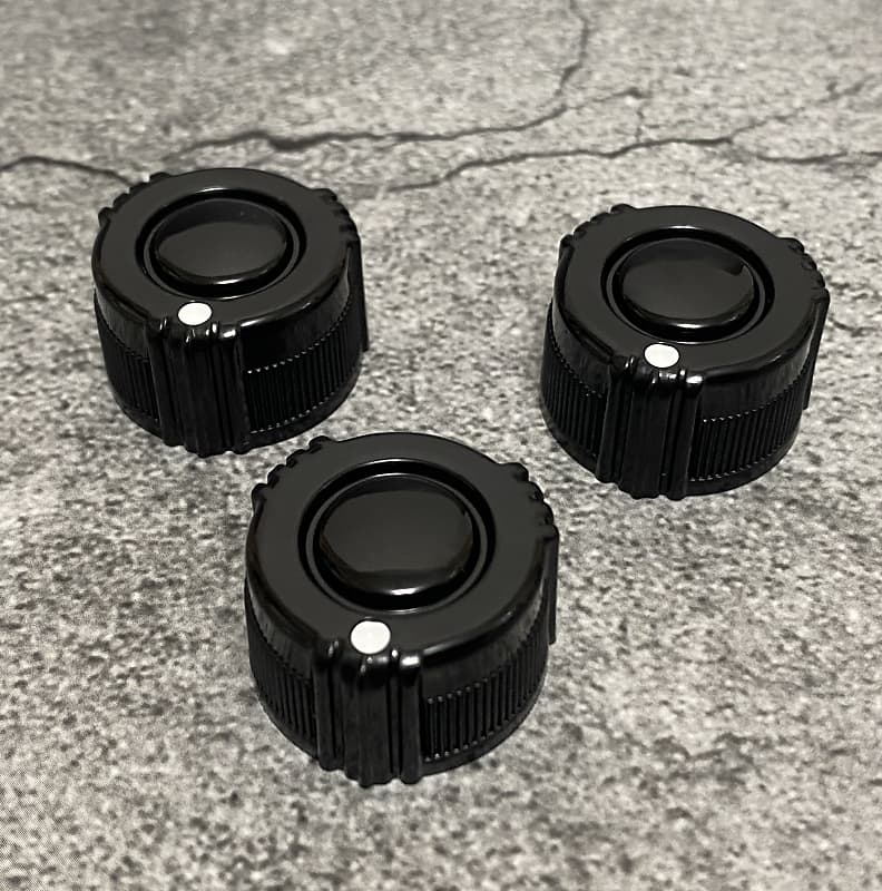 3x Black BMP Big Muff Style Replica Guitar Pedal Knob Amp Reverb