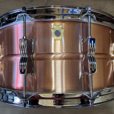 Ludwig LC654B Acro Copper 6.5x14" 10-Lug Snare Drum 2020 - 2023 - Brushed Copper image 1