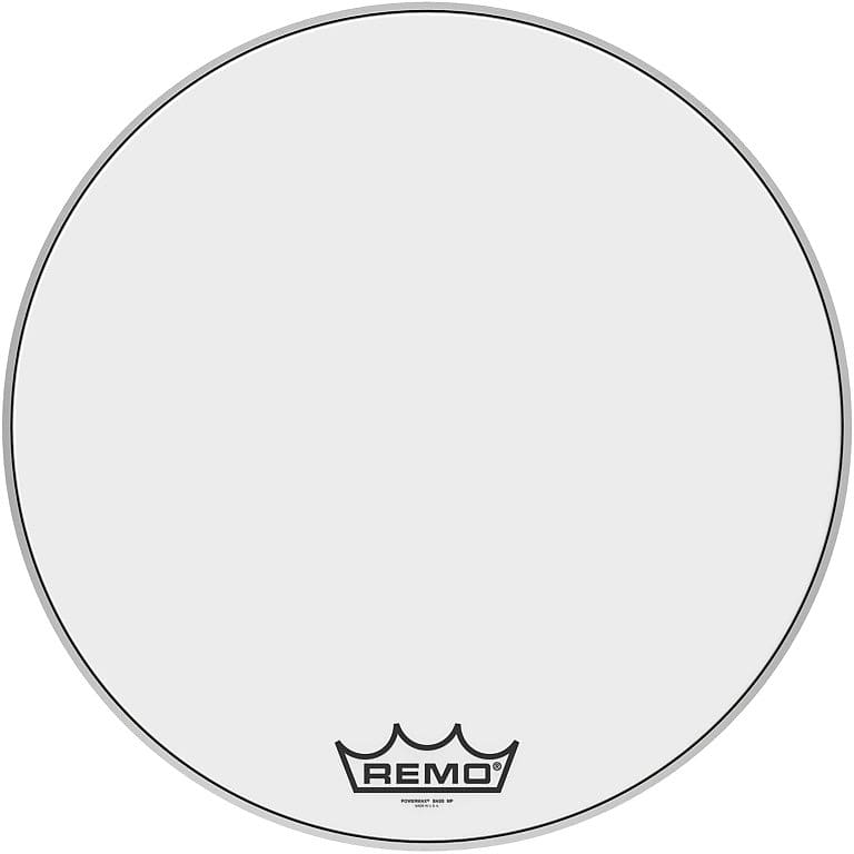 REMO 24" Powermax Ultra White marching bass drum head image 1