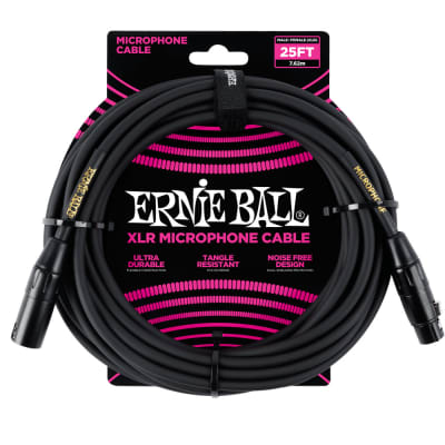 Ernie Ball 7.5 Meter Male / Female XLR Microphone Cable for sale