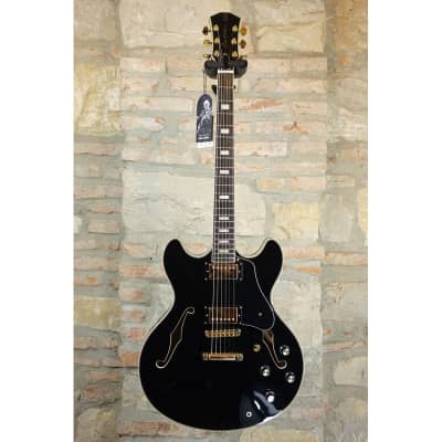 SIRE Larry Carlton H7 BK - 335 Style - Black with Gold Hardware 