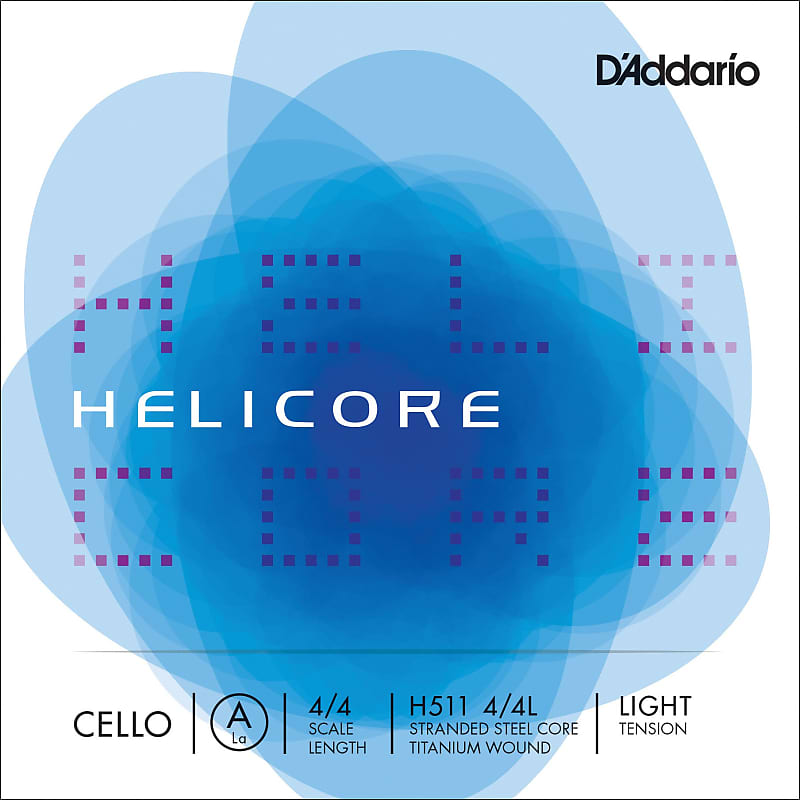 D'Addario Helicore Cello Single A String, 4/4 Scale, Light Tension image 1