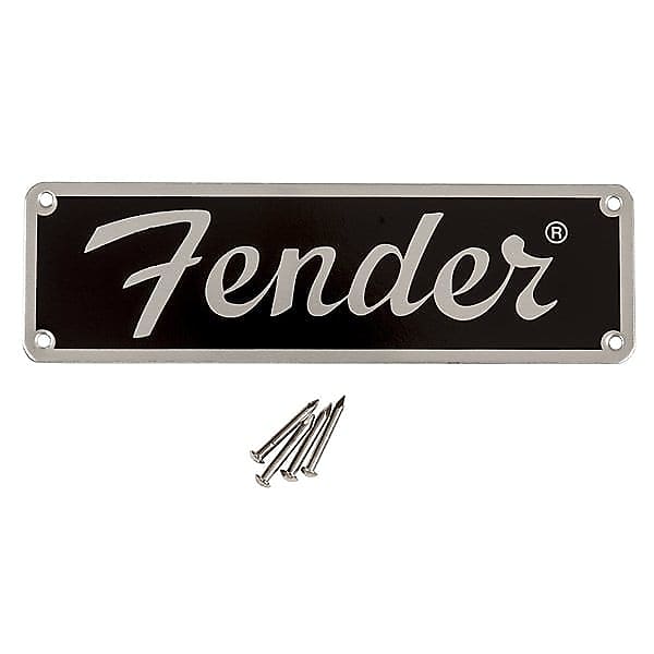 Fender 099-4096-000 Metal Tweed Amp Logo Black image 1