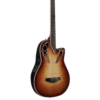 Ovation CEB44X-7C Celebrity Elite Mid-depth Cutaway Lyrachord Body Nato Neck 4-String Acoustic Bass Guitar for sale