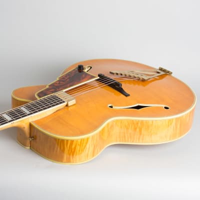 D'Angelico  Excel Cutaway Arch Top Acoustic Guitar (1958), ser. #2056, period black hard shell case. image 7
