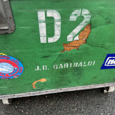 David Garibaldi's Tower of Power Anvil ATA Bass Drum and Cymbal Flight Case. "D2" Green image 8