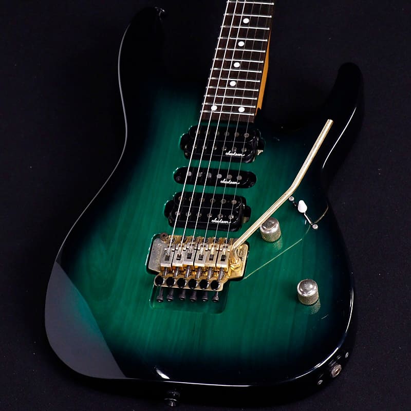 Charvel CDS-75 HSH See Thru Green Burst (S/N:384579) (12/04) | Reverb