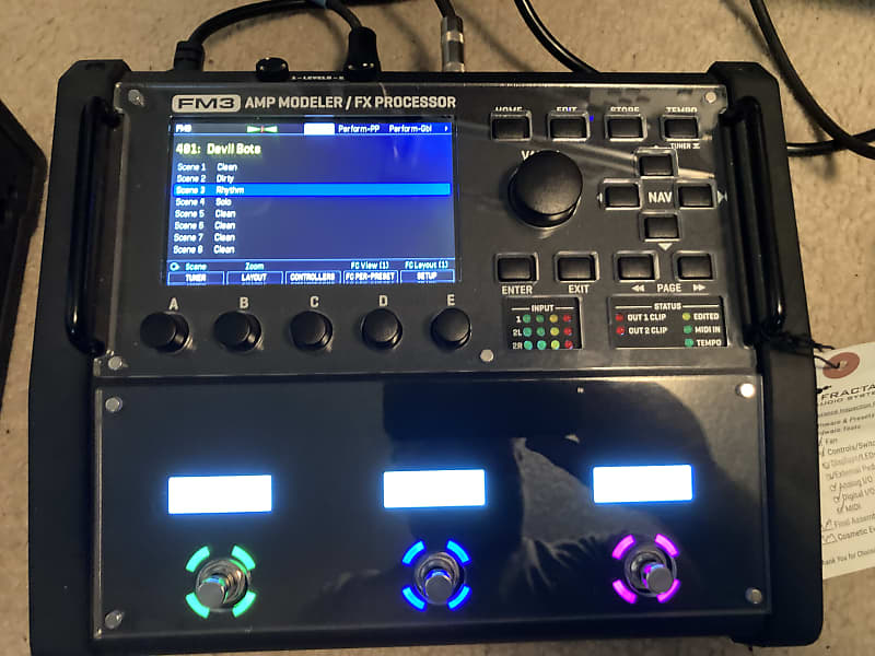 Fractal Audio FM3 MK1 Amp Modeler with FC-6 MK 1 and SD
