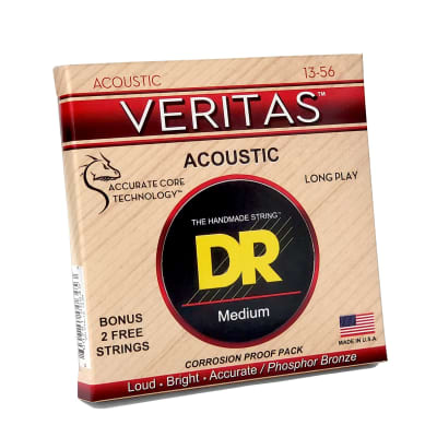 DR Strings Veritas Coated Core Technology Acoustic Guitar Strings: Medium 13-56 image 4