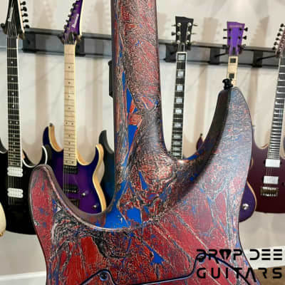 Aristides 070 7-String Electric Guitar w/ Bag-Spiderman Shattered image 13