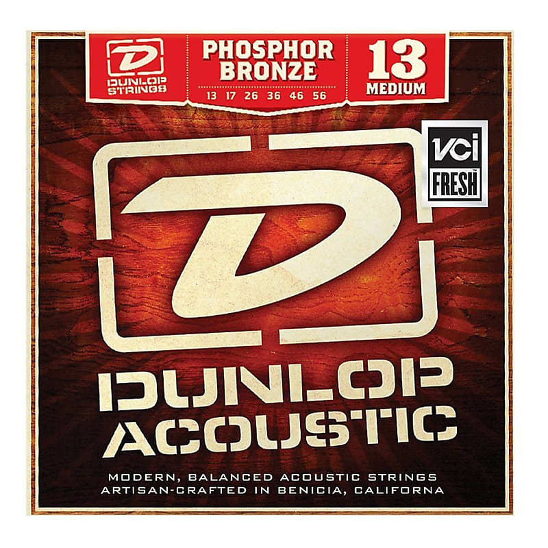Dunlop DAP1356 Phosphor Bronze Acoustic Guitar Strings, Medium image 1