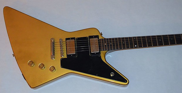 Burny Explorer 1980 REX 80 Long Tenon 1976 Reissue Aztec Gold Nitro Finish Vh 1