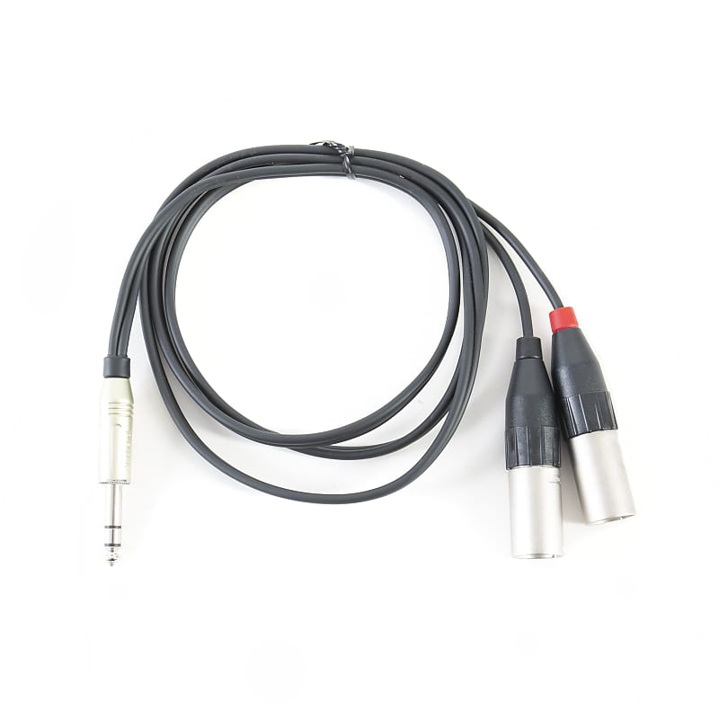 MUSIC STORE Y-Kabel 6,3mm Kli.-> 2 XLR 1,5 Amphenol Stecker, Kabel schw. -  Insert Cable