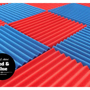 Acoustic Foam Panels - Bulk 1 Inch Thick Studio Foam Tiles - Blue Color - 48 Square Feet image 4