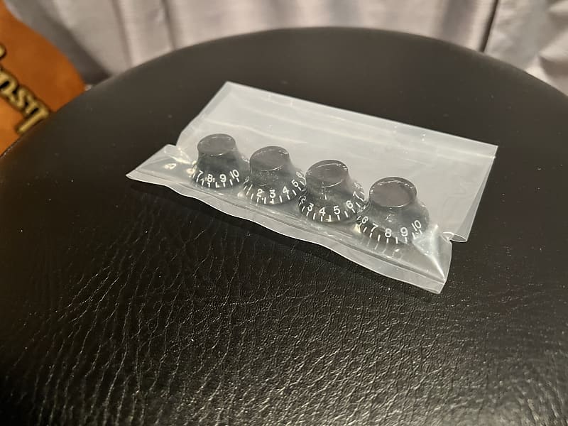 Vintage Black Top Hat Knobs Reverb