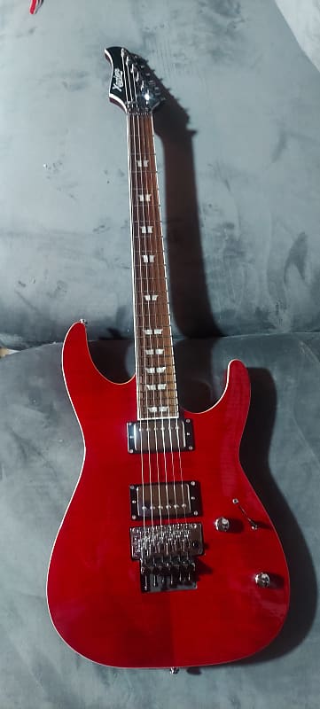 Xaviere XV 890 solid body electric guitar HH 2016 - Red Flamed maple image 1