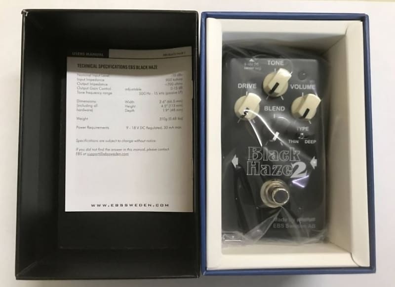 EBS Black Haze 2 Distortion/Overdrive w/ Original box & paperwork image 1