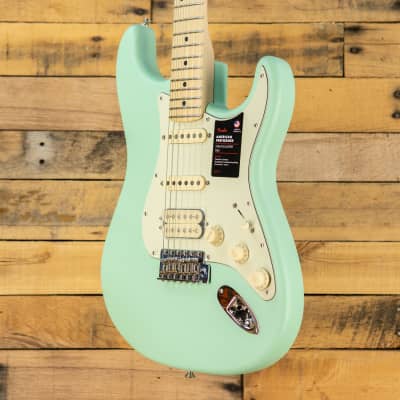 Fender American Performer Stratocaster HSS with Maple Fretboard 2022 - Satin Surf Green image 4