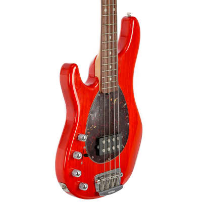 Music Man Sterling Left Handed 4 String Bass Guitar - Transparent Orange image 3