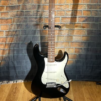 Fender Stratocaster Partscaster w/ Master Hao 60s Pickups, Warmoth Body, Mexican Strat Neck Matching Headstock, American Standard Tremolo Bridge + CTS Pickups- Black image 1