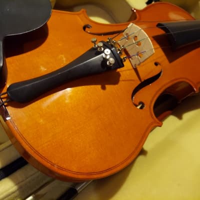 Rothenburg Stradivarius Copy Sized 4/4 violin, Germany, Vintage, with case & bow image 12