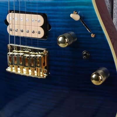Ibanez High Performance RG421HPFM Electric Guitar Flame Maple Top Blue Reef image 5
