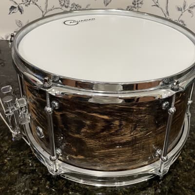 Puritan Drum Co. 12” x 6.5” Hybrid Wood Snare Drum 2023 - Dark Tiger Finish image 3