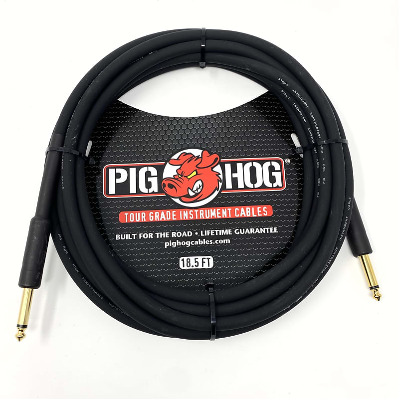 Pig Hog 18.5ft 1/4" - 1/4" 8mm Tour Grade Instrument Cable (PH186) image 1