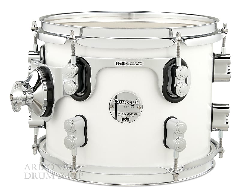 PDP  by DW  Concept Maple 8 inch Tom Pearlescent White Lacquer - NEW image 1