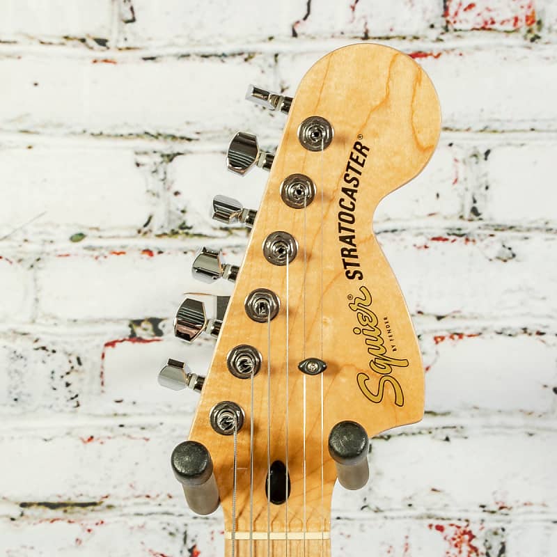 ギター SQUIRE Stratocaster P90 1986 Made Japan Squire Stratocaster HSS 1986 Black In case