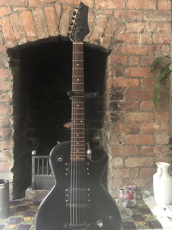 Single Cut style Asking Alexandria guitar 1990’s Black Asking Alexandria branding image 1