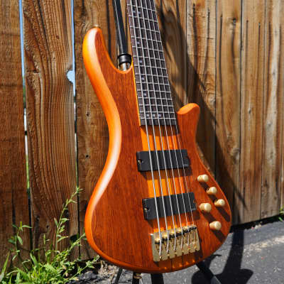 Schecter DIAMOND SERIES Stiletto Studio-6 - Honey Satin Natural 6-String Electric Bass Guitar (2023) for sale