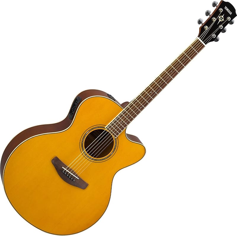 Yamaha CPX600 Medium Jumbo Acoustic Electric Guitar Vintage Tint image 1