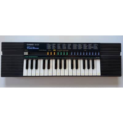 Casio SA-20 Tonebank 1980's Black, vintage synth, keyboard, circuit bending image 3