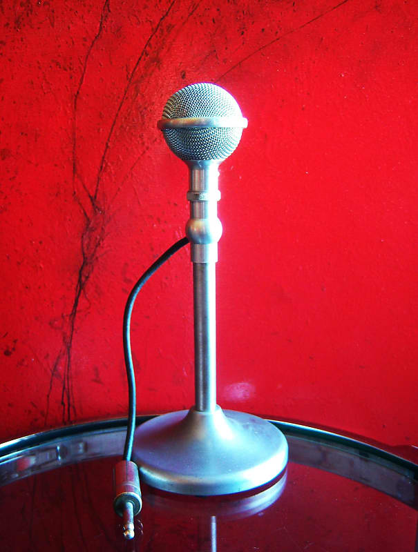 Vintage 1950's Turner S22X crystal microphone w Astatic E6G desk stand  Shure