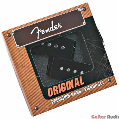 Genuine Fender Precision P-Bass Original Pickups Set Kit - BLACK - 099-2046-000 image 1