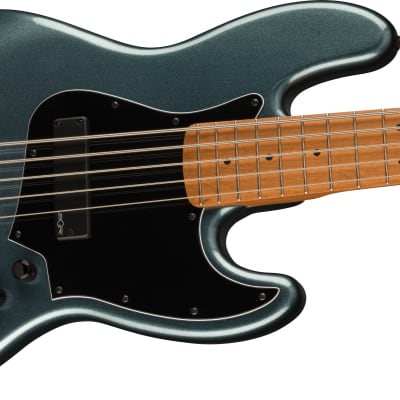 Squier Contemporary Active Jazz Bass HH V - Roasted Maple Fingerboard - Gunmetal Metallic image 5