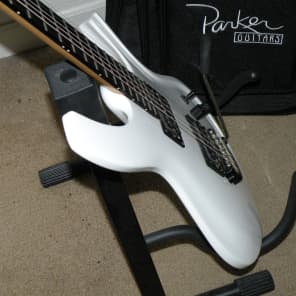 Ken Parker Guitar MaxxFly PDF60 white with original gig bag ready for new home needs nothing to play image 7