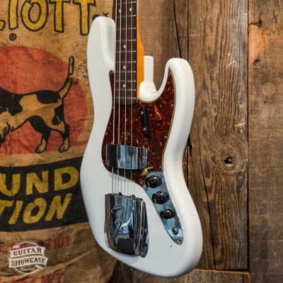 Fender Custom Shop '64 Jazz Bass Journeyman Relic - Aged Olympic White image 2