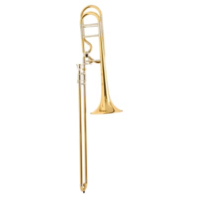 Bach 42BO Stradivarius Series Tenor Trombone with Open Wrap F Attachment Standard Rotor Valve 2010s - Clear Lacquered Brass image 1