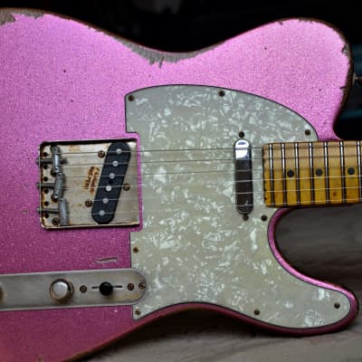 American Custom Fender Telecaster Relic Pink Sparkle CS Texas Specials image 1
