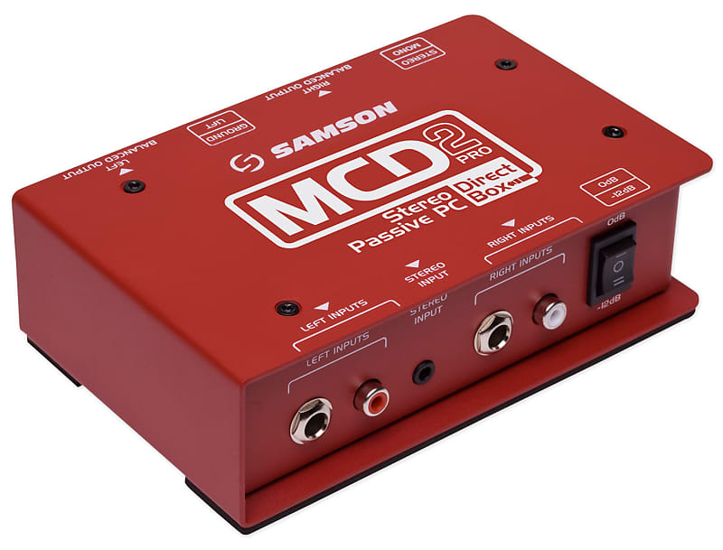 Samson S-Max MCD2 Professional Passive Stereo / Mono Direct DI Box,18Hz–40kHz image 1